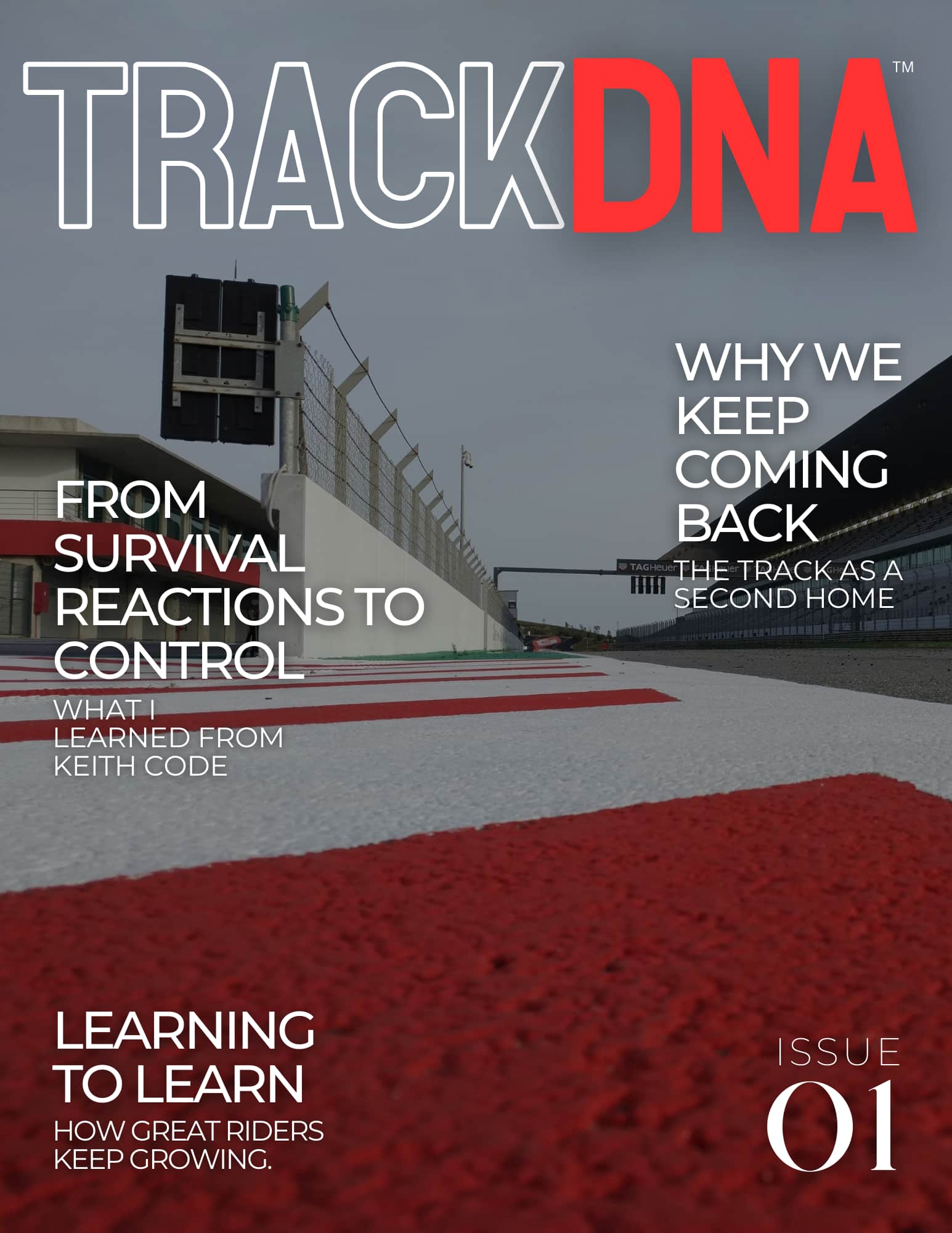 TRACKDNA MAGAZINE cover page issue 01 mockup