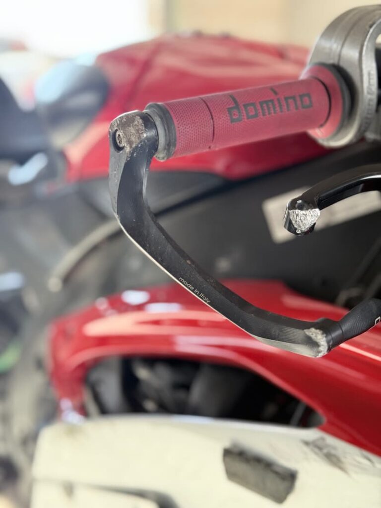 scuffed up brake lever guard