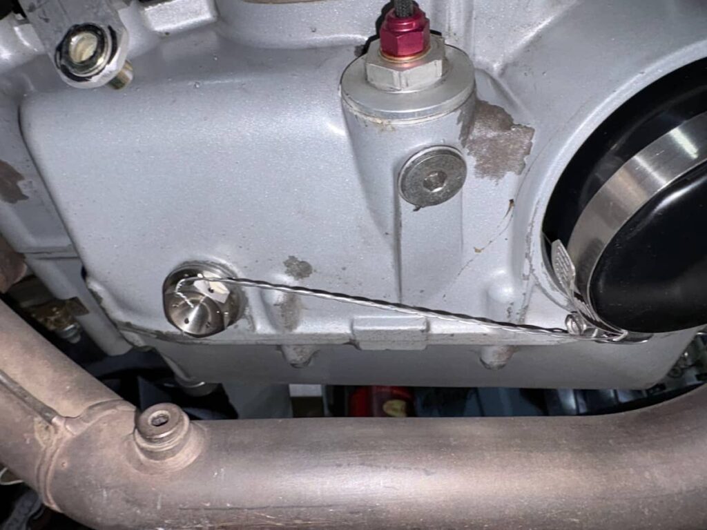 Motorcycle engine drain Bolt