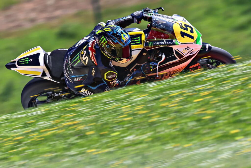 a roadracer at the apex